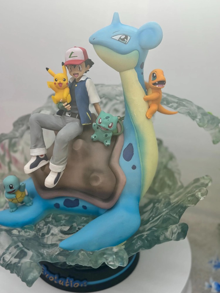Lapras Statue with Ash, Pikachu, Bulbasaur, Squirtle, & Charmander