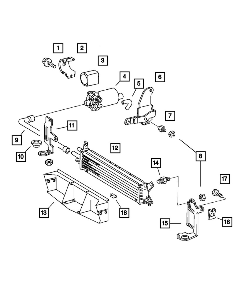Genuine Mopar Radiator Bracket 5135366AA