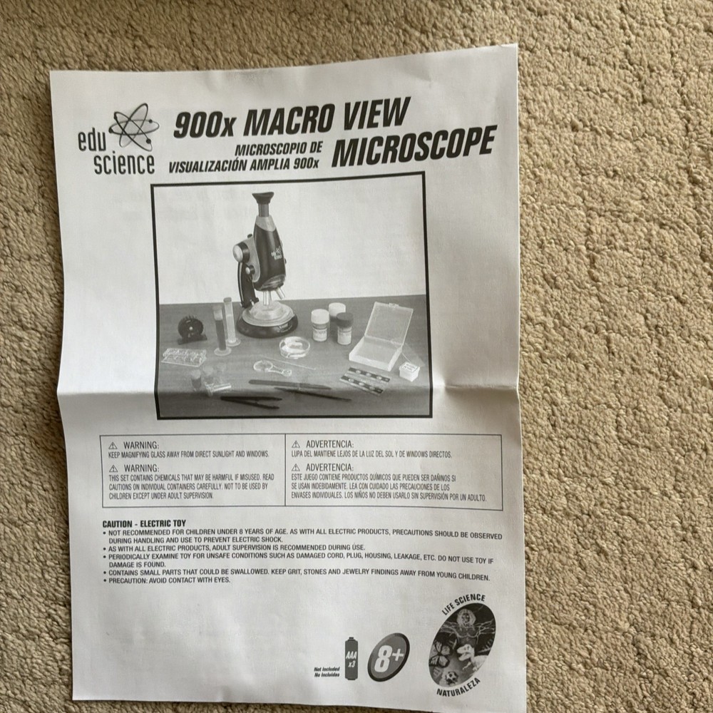 edu Science 900x Macro View Microscope Kit with Accessories