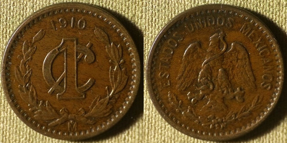 Mexico : 1910 1 Ct AU #415 IR3845