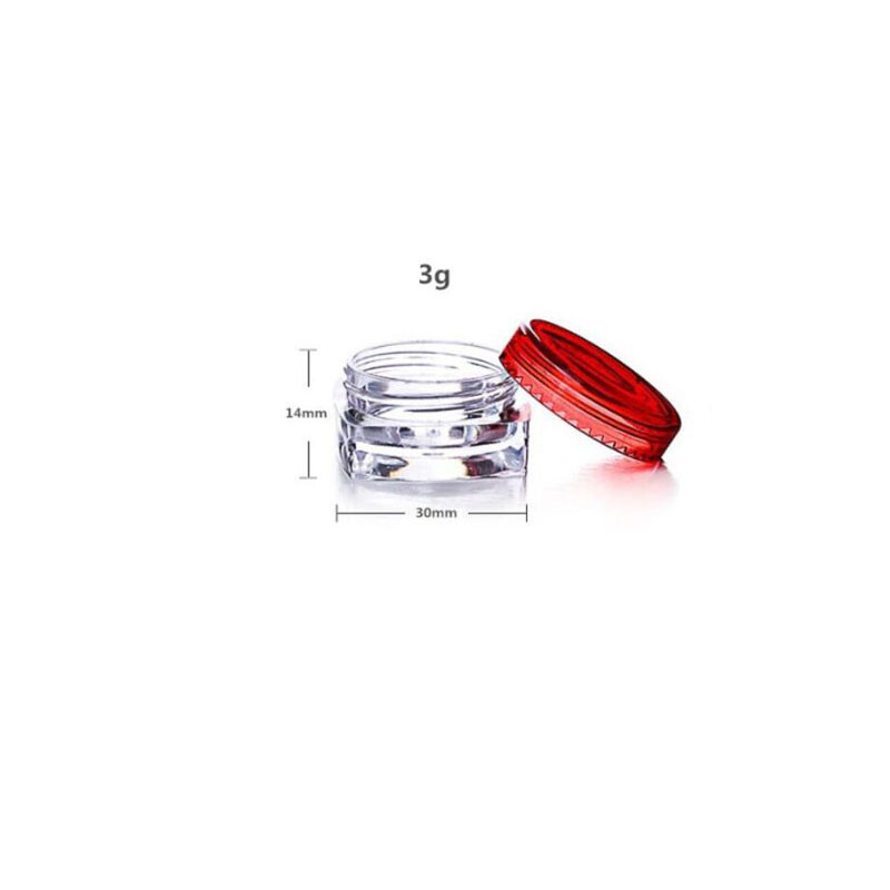 5pcs small cosmetic empty jar Pot sample container 0.1oz 3g various colors