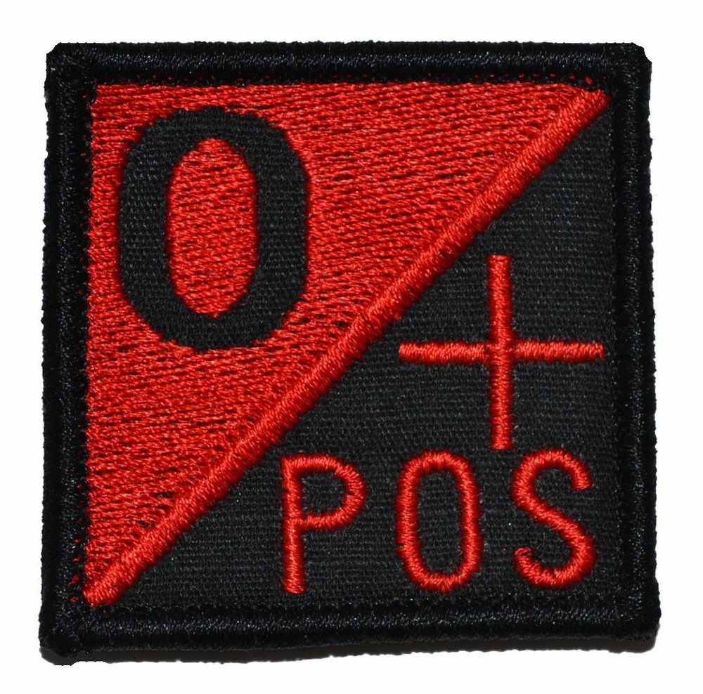Blood Type 2x2 Military/ Patch Hook Backing Version 1