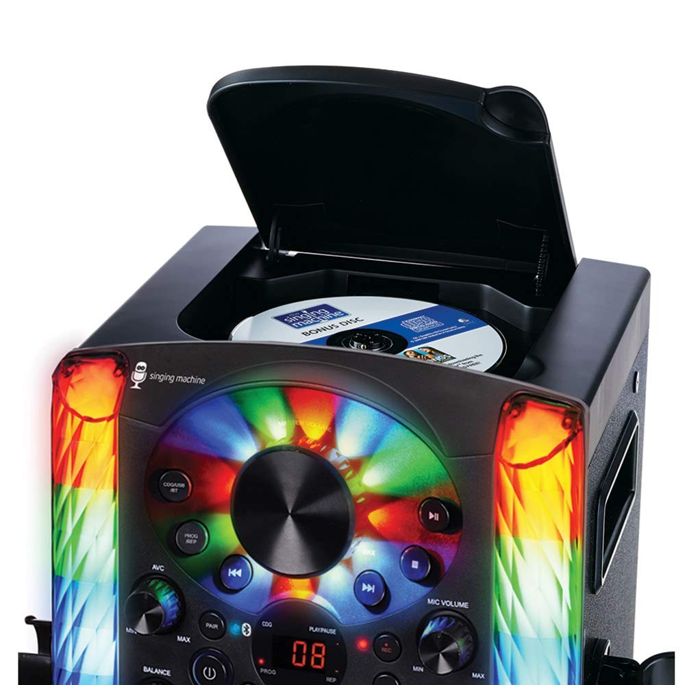 Singing Machine SML625BTBKD Bluetooth CD+G Karaoke System Black