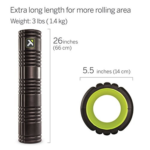 TriggerPoint GRID Foam Roller for Exercise, Deep Tissue Massage and Black
