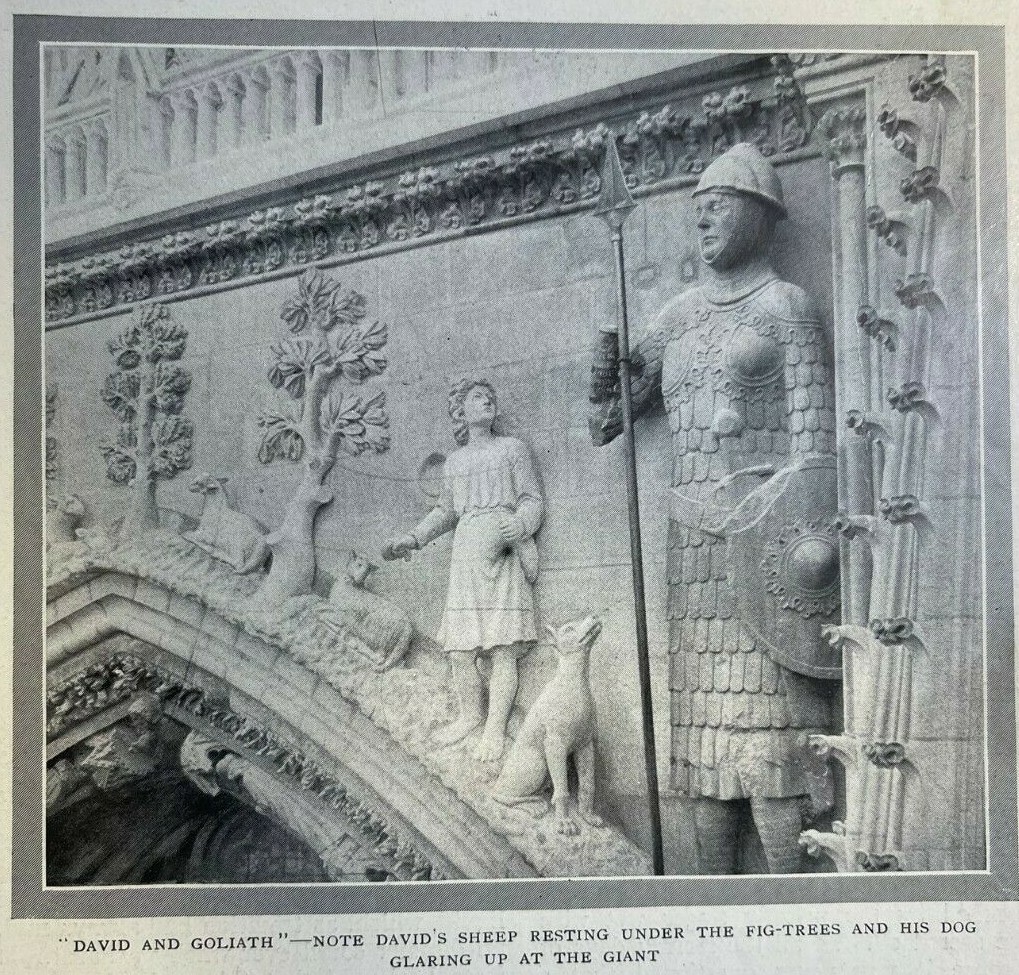 1914 France Rheims Cathedral illustrated