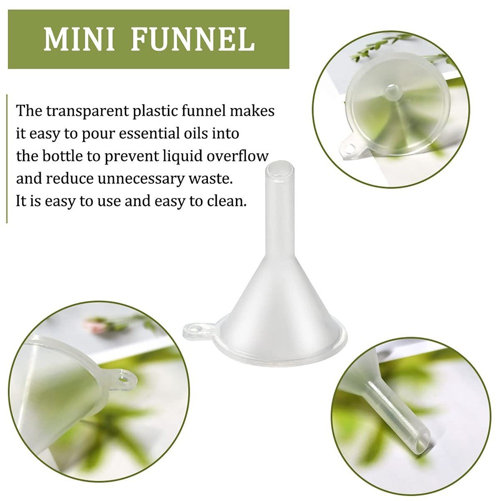 10-100PCS Small Plastic For Perfume Diffuser Bottle Mini Liquid Oil Funnels Lab