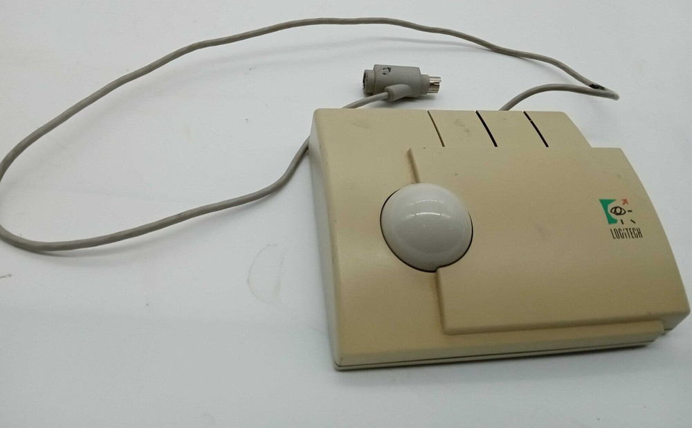 Vintage Logitech Trackman 3 button mouse T-AA1-4MD (untested)