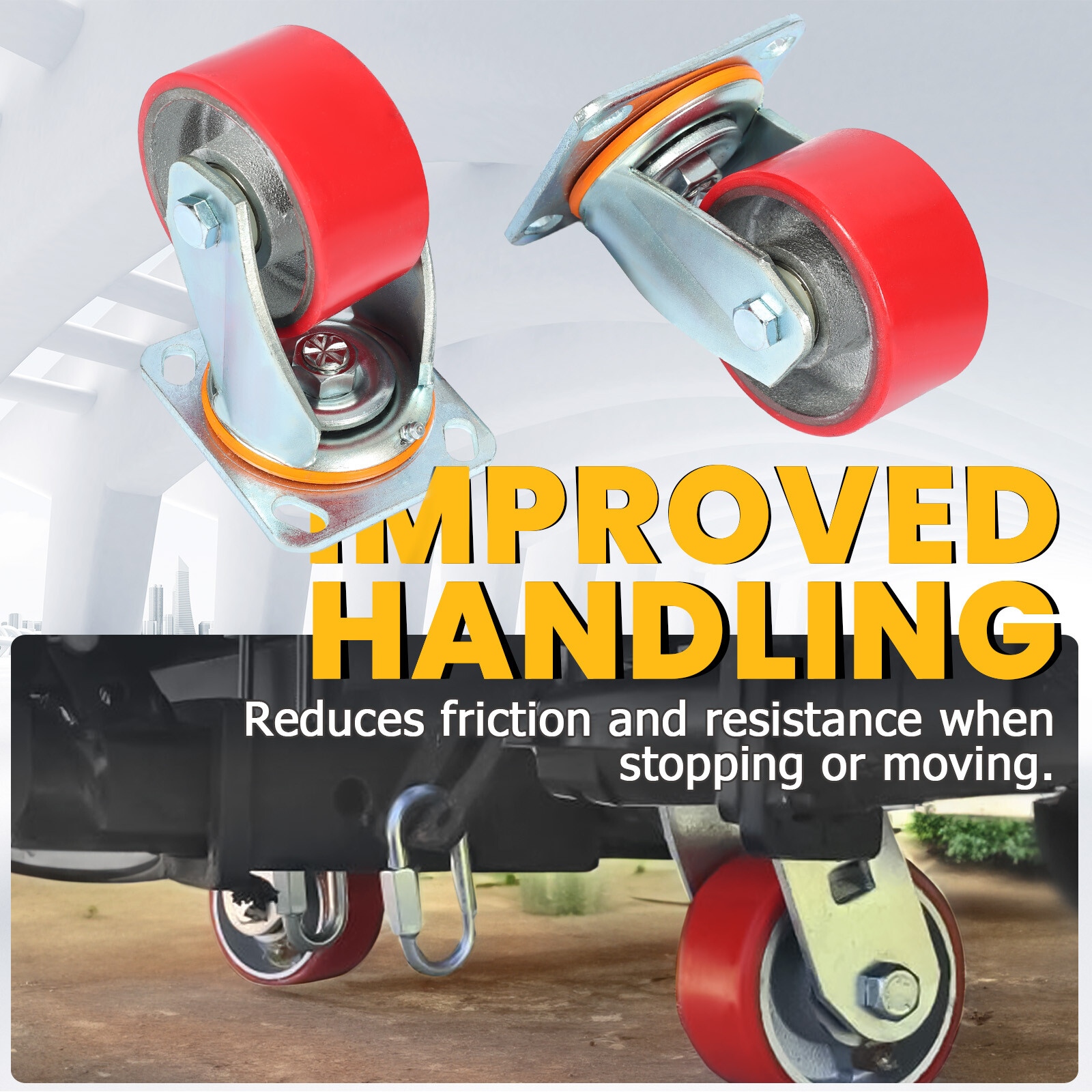 For RV Travel Trailer Fifth Wheel RV 2.5" or 3" Receivers Hitch Mount Skid Wheel