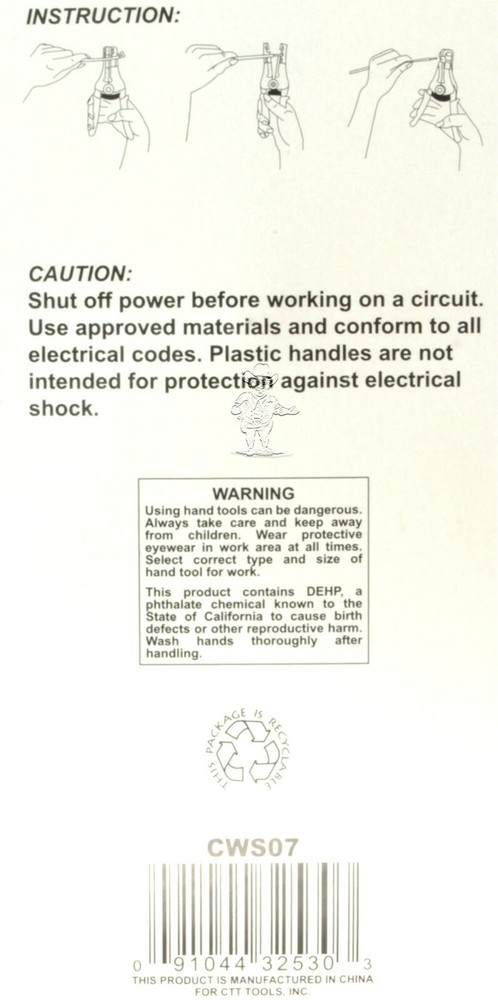 CAL-HAWK ( CWSO7 ) Automatic Wire Stripper Crimping Tool delayed cut 6-1/2 In
