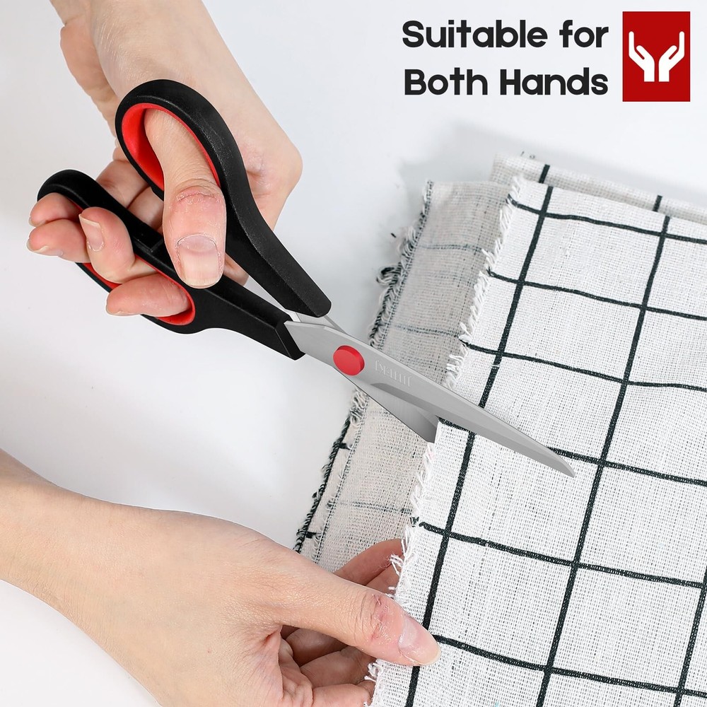 Scissors Bulk black 6-Pack, All Purpose Scissors Stainless Steel Sharp Scisso...