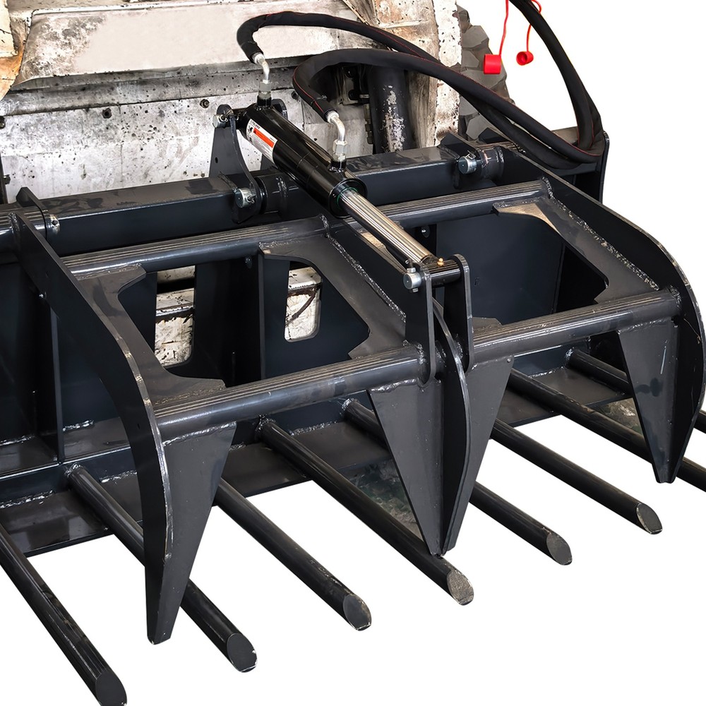 Wolverine Skid Steer Hydraulic Fork Root Grapple Attachment Grab 63" Long