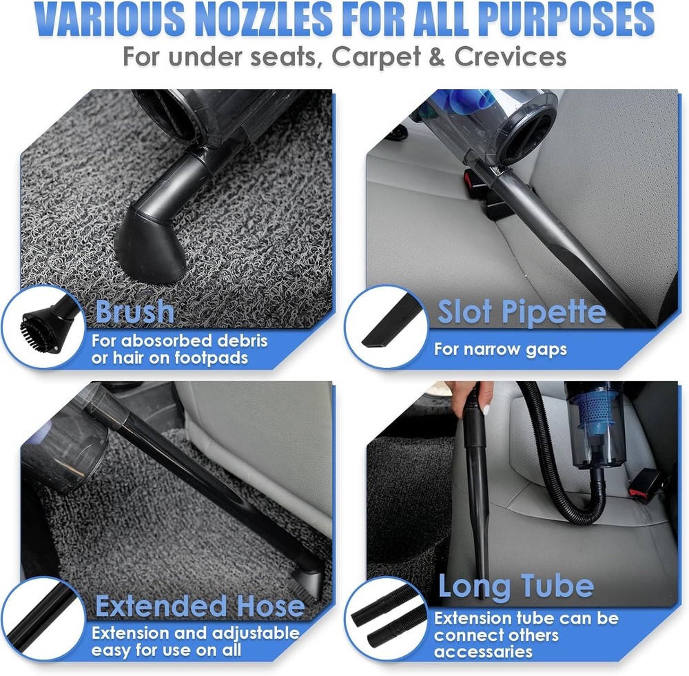 High Performance Car Detailing Set: Handheld Vacuum & Gift-Ready Accessories