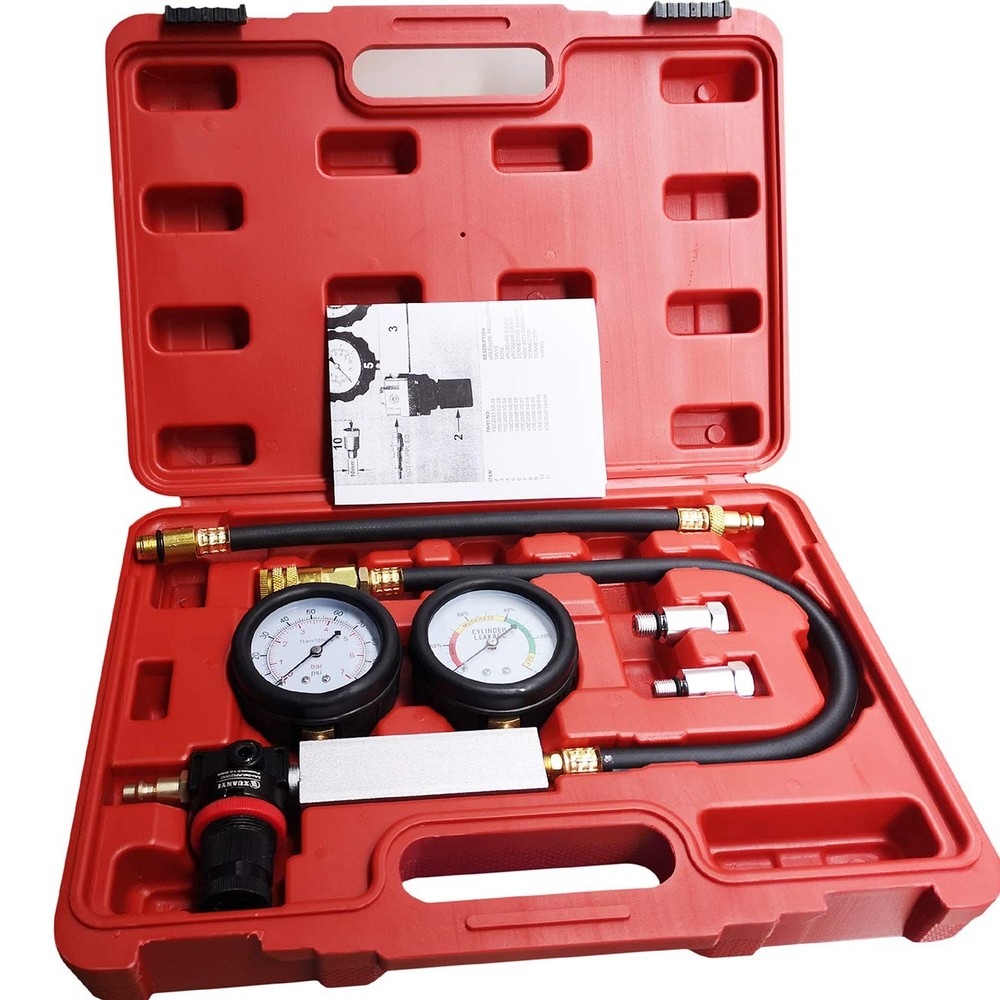 Cylinder Leak Down Tester,Compression Test kit - Engine Dual Gauge...
