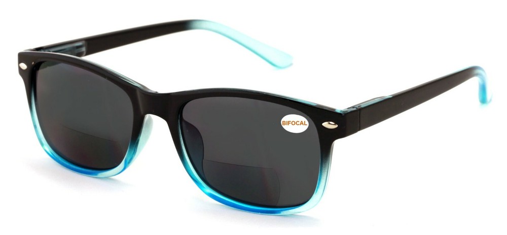 Bifocal Rectangular Lightweight Reading Sunglasses - Outdoor Reader Spring Hinge