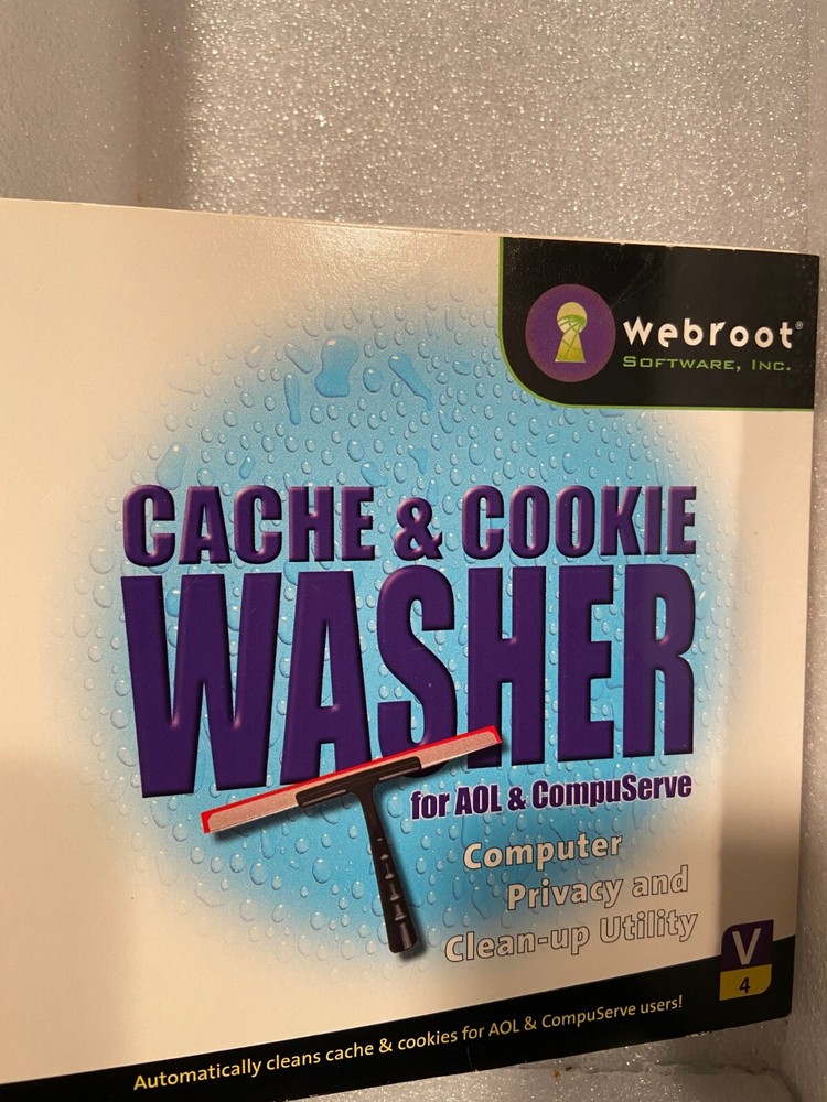2001 Webroot Software Cache & Cookie Washer For AOL & Compuserve Pre-Owned* lll1