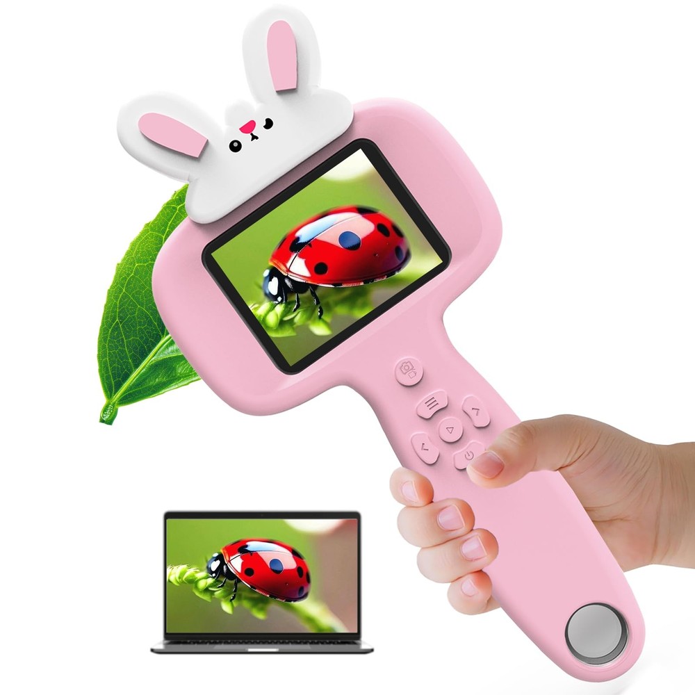 Microscope for Kids, 2.4" Handheld Digital Pocket Microscope, STEM Educationa...