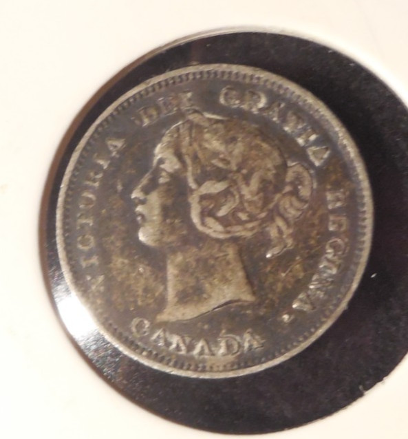 1893 Canada silver 5 Cents coin