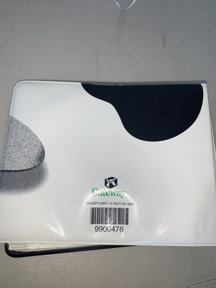 Original Vintage GATEWAY Computer Software Storage Binder CD Holder 1999