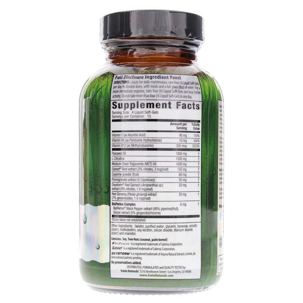 Irwin Naturals Beet Root RED, Nitric Oxide 60 Liquid Softgels, EXP 04/2026