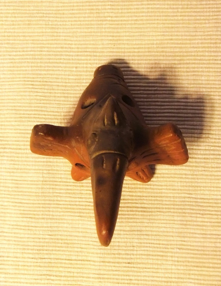 AZTEC / MAYA CLAY WHISTLE, OCARINA