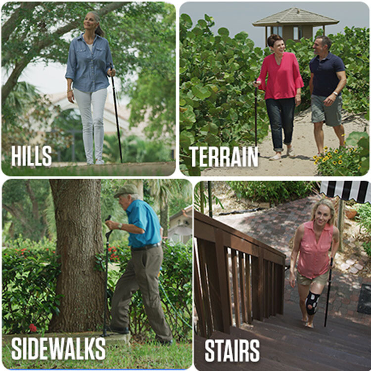 Adjustable Height Posture Walking Cane: 10 Levels, Foldable, Ideal for Seniors