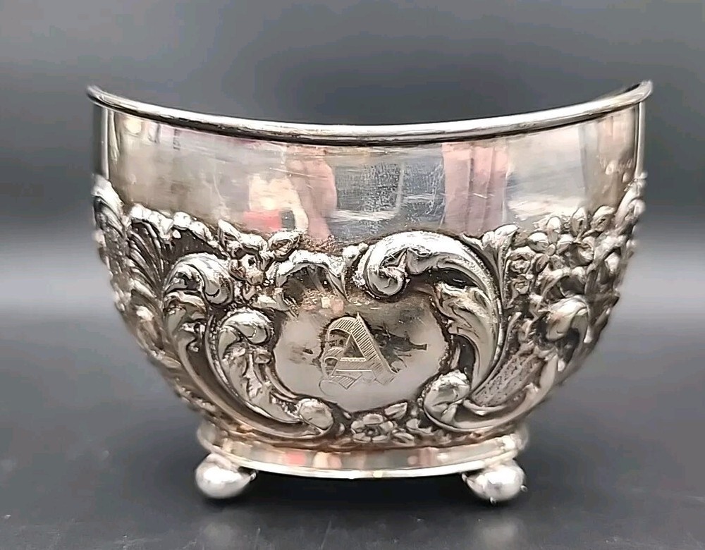 VTG Sheffield "Cameo" Silverplate Coffee/Teapot Set England Monogram A