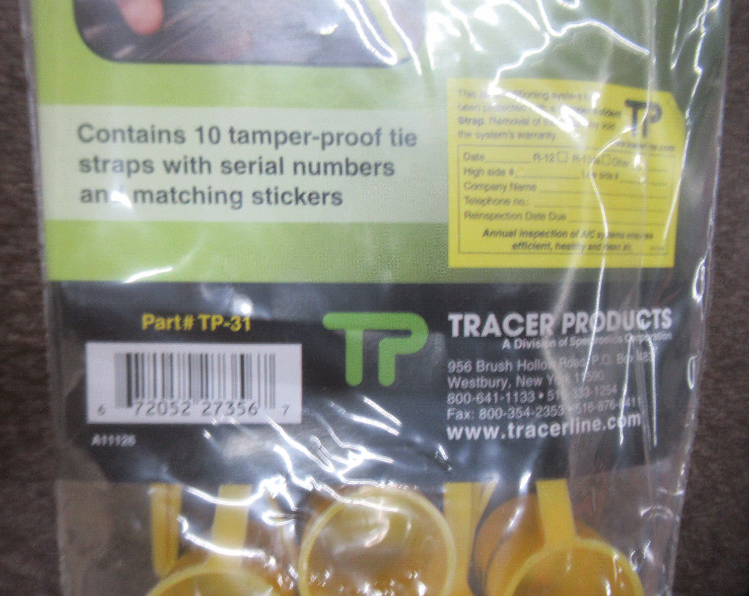 TRACERLINE TP-31 TAMPER-EVIDENT STRAPS 10ct