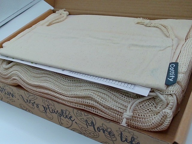 Cottify Reusable Produce Bags Grocery Washable Organic Cotton Mesh Produce Bags