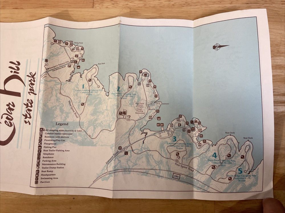 Used Cedar Hill State Park Map
