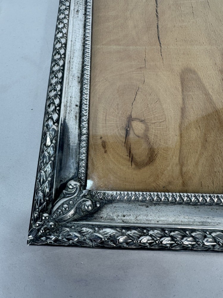 Antique 800 Silver Large Picture Frame