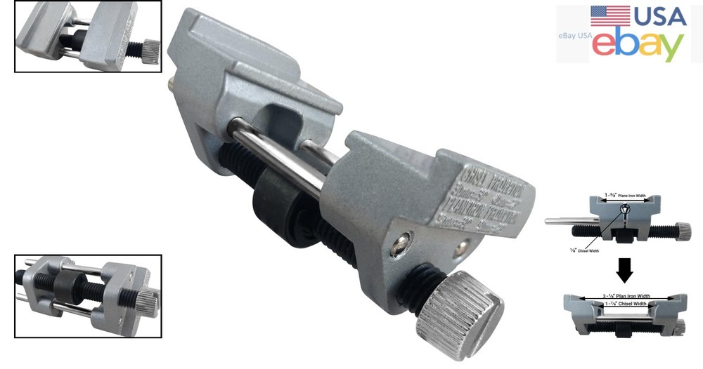 Aluminum Honing Guide for Easy Chisel Sharpening with Illustrated Instructions
