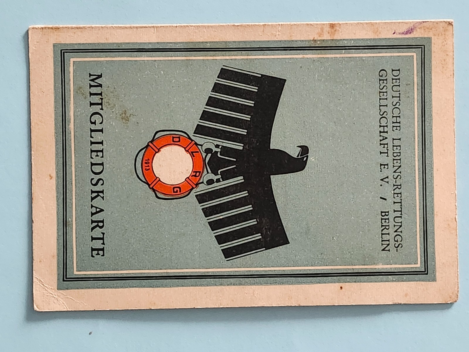 WW2 Germany. Mitgliedskarte DLRG (1938)