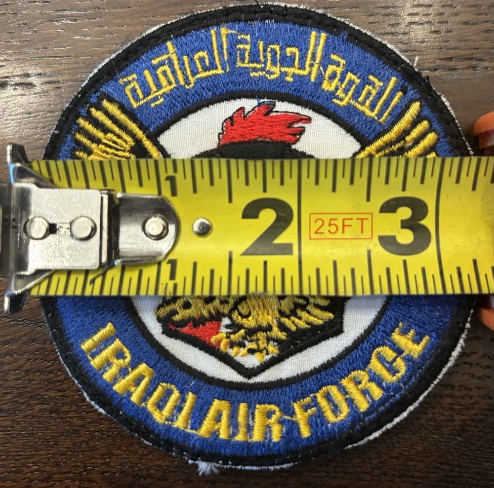 Iraqi Air Force ~3.5” Blue Patch - New / Hook Back