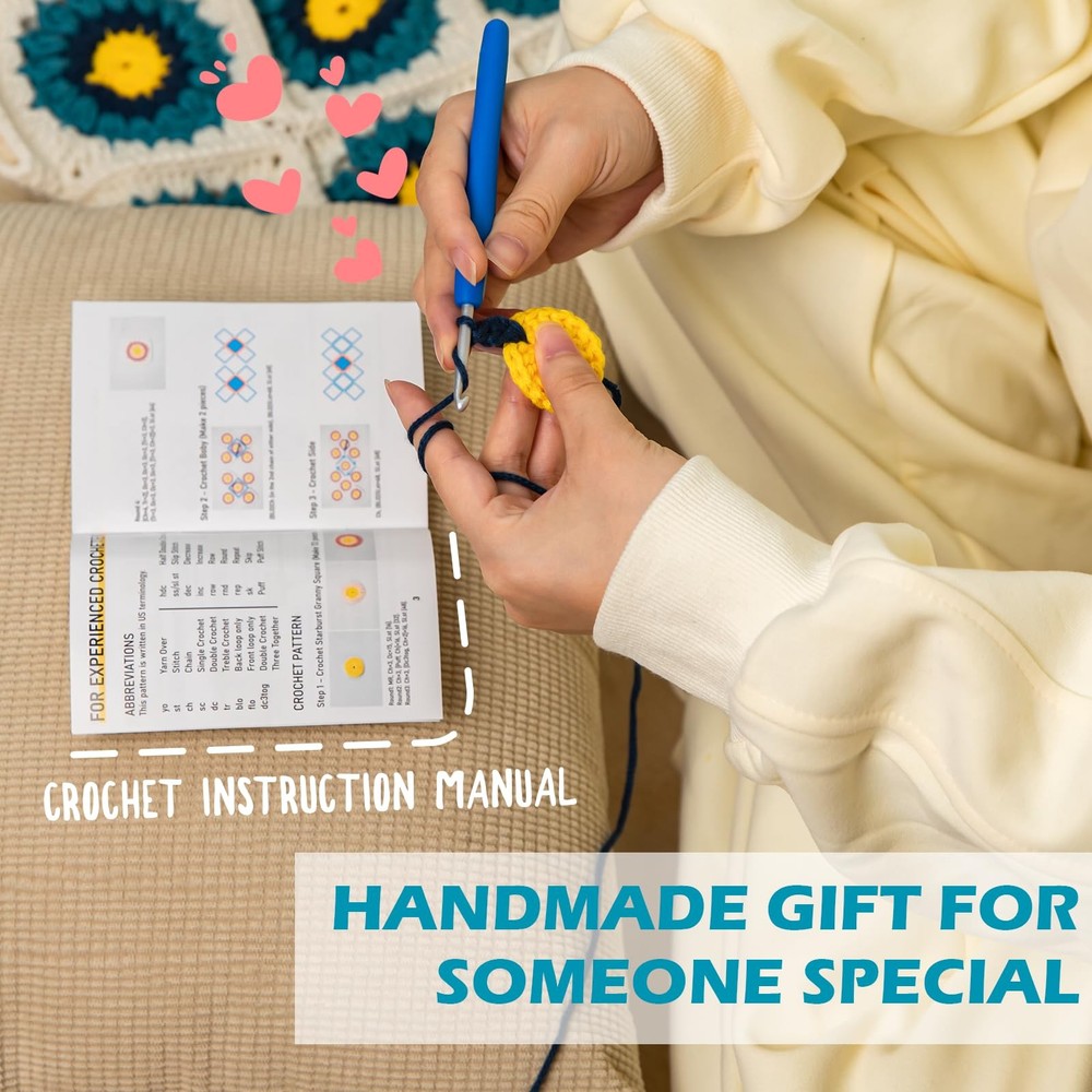 Crochet Kit for Advanced or Intermediate Beginners, Crochet Bag Kit with Step...