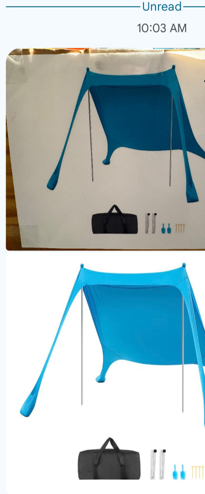 Portable Beach Shade/Tent/Canopy Blue