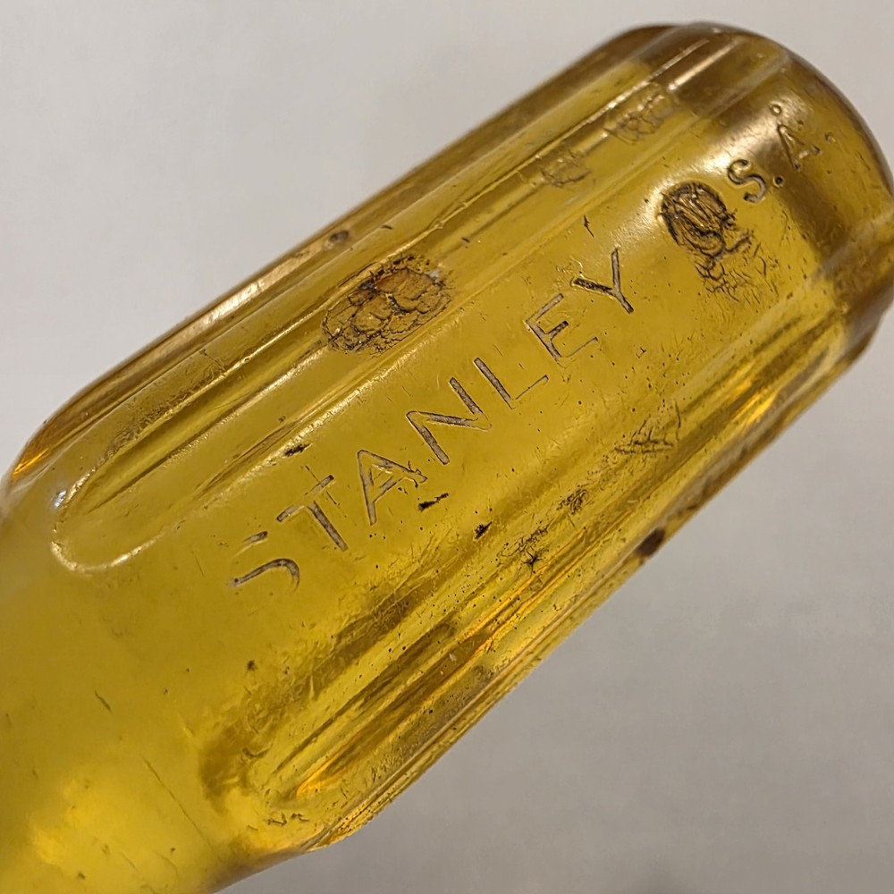 Stanley Flat Slotted Screwdriver USA Small Yellow