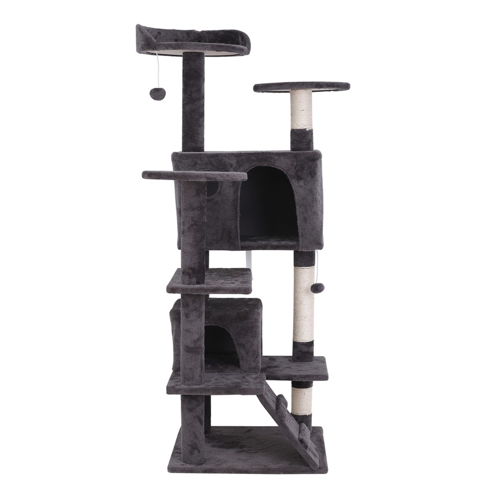 55" Cat Tree Tower Activity Center Large Playing House Condo Rest Multi Level