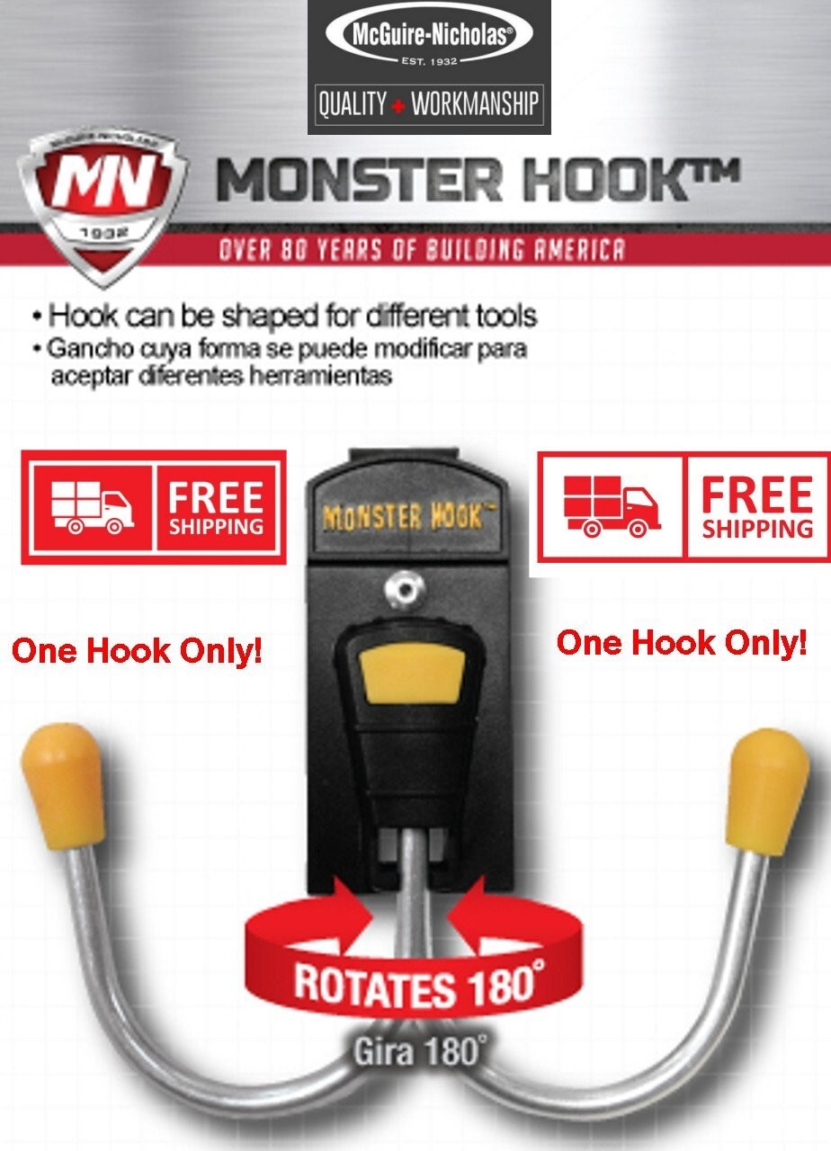 New McGuire-Nicholas Monster Hook Clip 93333 Tool Hanger Yellow & Black