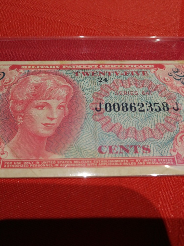 Military Payment Certificate Series 641, .25 Cent