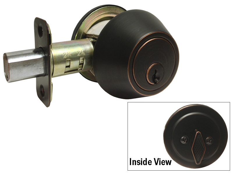 Oil Rubbed Bronze Single Cylinder Deadbolt Door handle knobs Locks keyed Levers