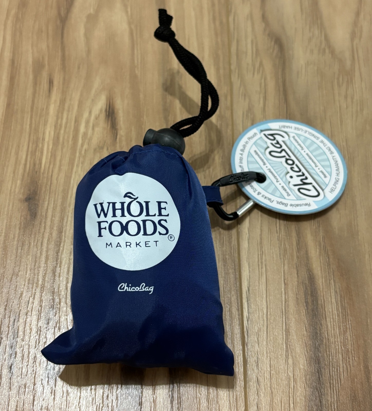 ChicoBag Whole Foods Market Reusable Custom Shopping Tote Bag OSCUST - NEW