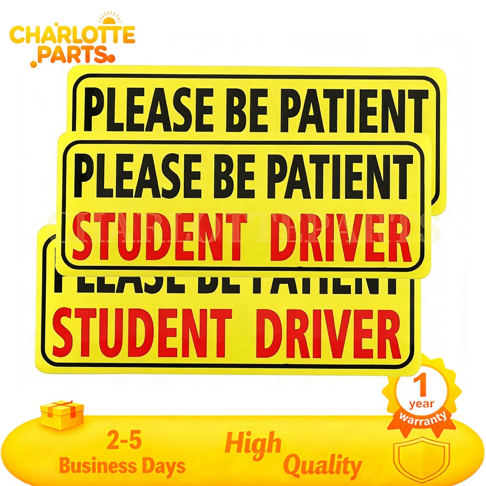 3Pcs Please Be Patient Car Bumper Magnet Student Driver Car Signs
