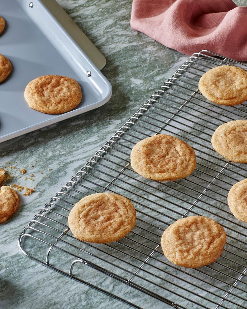 Non-Stick Ceramic Baking Sheet & Cooling Rack Ceramic Coated Non-Toxic PTFE &