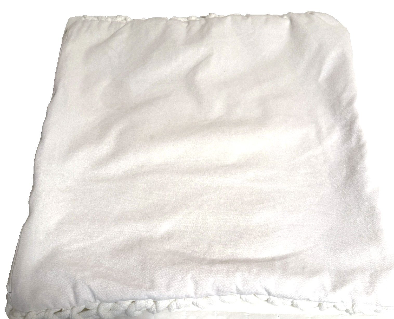 Pottery Barn 24" Cable Knit Accent Pillow Cover Sham Chunky Knit White Zipper