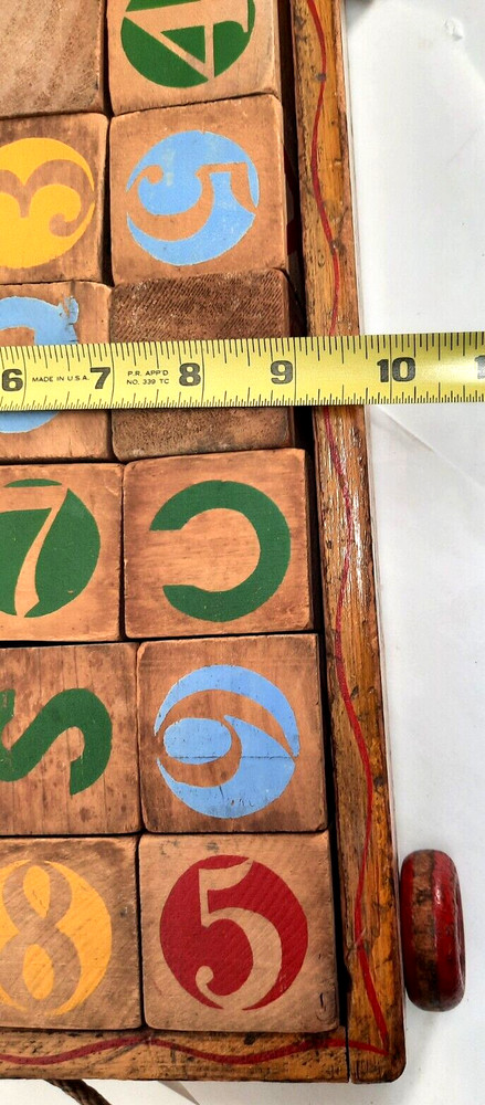 Vintage Whimsie Blocks Full Size 28 Blocks In Pull Wagon