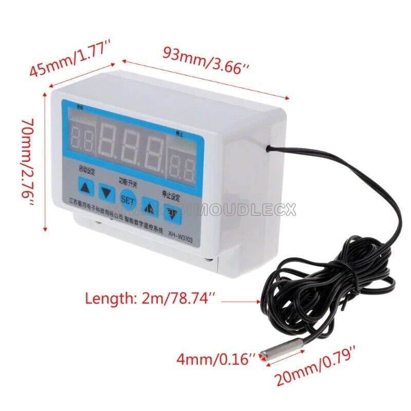 AC 220V 30A Digital Thermostat Temperature Controller Temperature Control