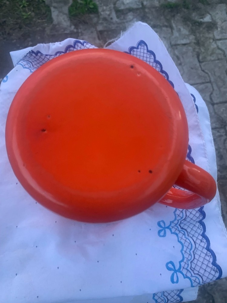 Large enameled mug specially made for Soviet Army Day.