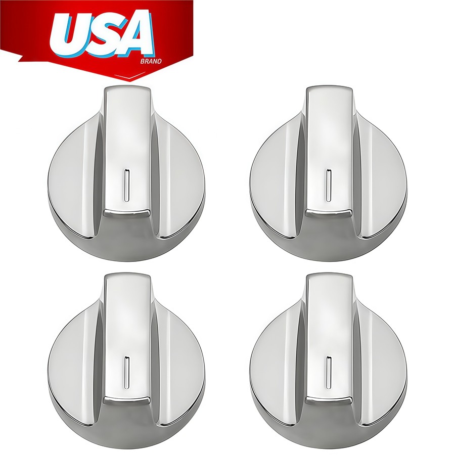 4 Pack Upgraded W11517331 Stove Knobs for Whirlpool Gas Stove Knobs W11117415