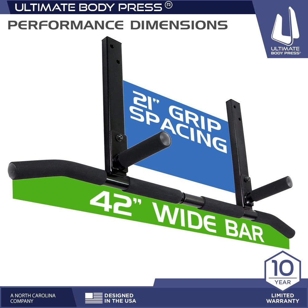 Joist Mount Pull up Bar with Extra Hardware and Mounting Template for Easy Insta