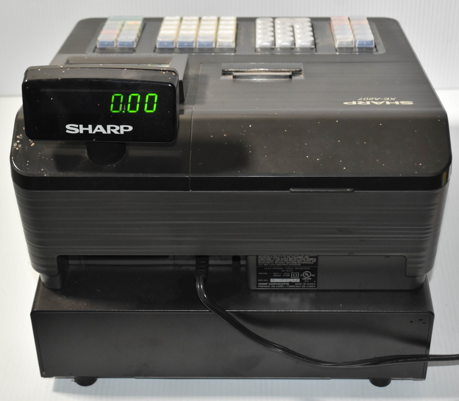 Sharp XE-A207 Electronic Cash Register - No Keys - Tested & Working